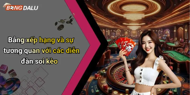 Bảng xếp hạng và sự tương quan với các diễn đàn soi kèo